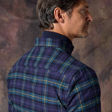 CAMISA CUADRO TARTÁN MARINO