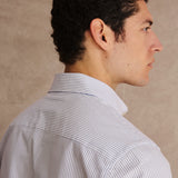 CAMISA RAYA LABRADA AZUL