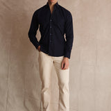 CAMISA COLLAR PREMIUM MARINO