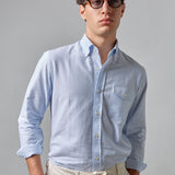 CAMISA YALE POCKET RAYA CELESTE
