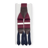 {{ tipo de producto }} TIRANTE BURDEOS MICRO TOPOS BLANCOS - Harrys 1982