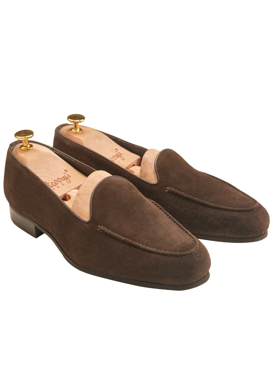BROWN SUEDE SLIPPERS