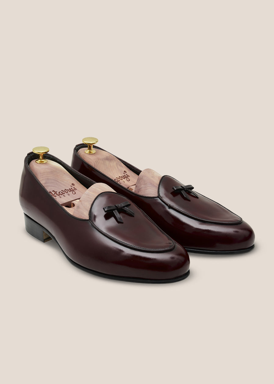 BURGUNDY LEATHER BELGIAN LOAFER