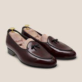 BURGUNDY LEATHER BELGIAN LOAFER