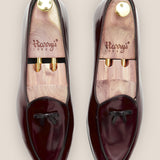 BURGUNDY LEATHER BELGIAN LOAFER