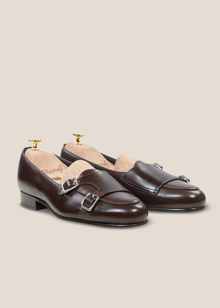MÓNACO BROWN LEATHER MONK STRAP