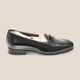 BLACK LEATHER BELGIAN LOAFER