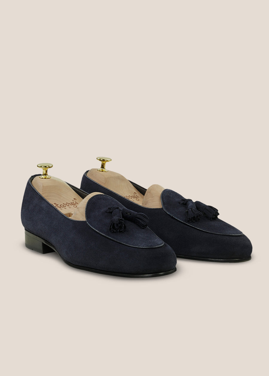 MILUCA NAVY SUEDE LOAFER