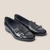 MÓNACO BLACK LEATHER MONK STRAP