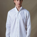CAMISA LINO CUELLO MAO BLANCA