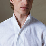 CAMISA LINO CUELLO MAO BLANCA