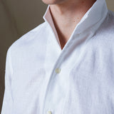 CAMISA LINO CUELLO MAO BLANCA