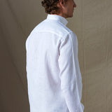 CAMISA LINO CUELLO MAO BLANCA