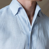 CAMISA PREMIUM LINO CELESTE