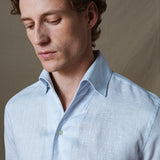CAMISA PREMIUM LINO CELESTE