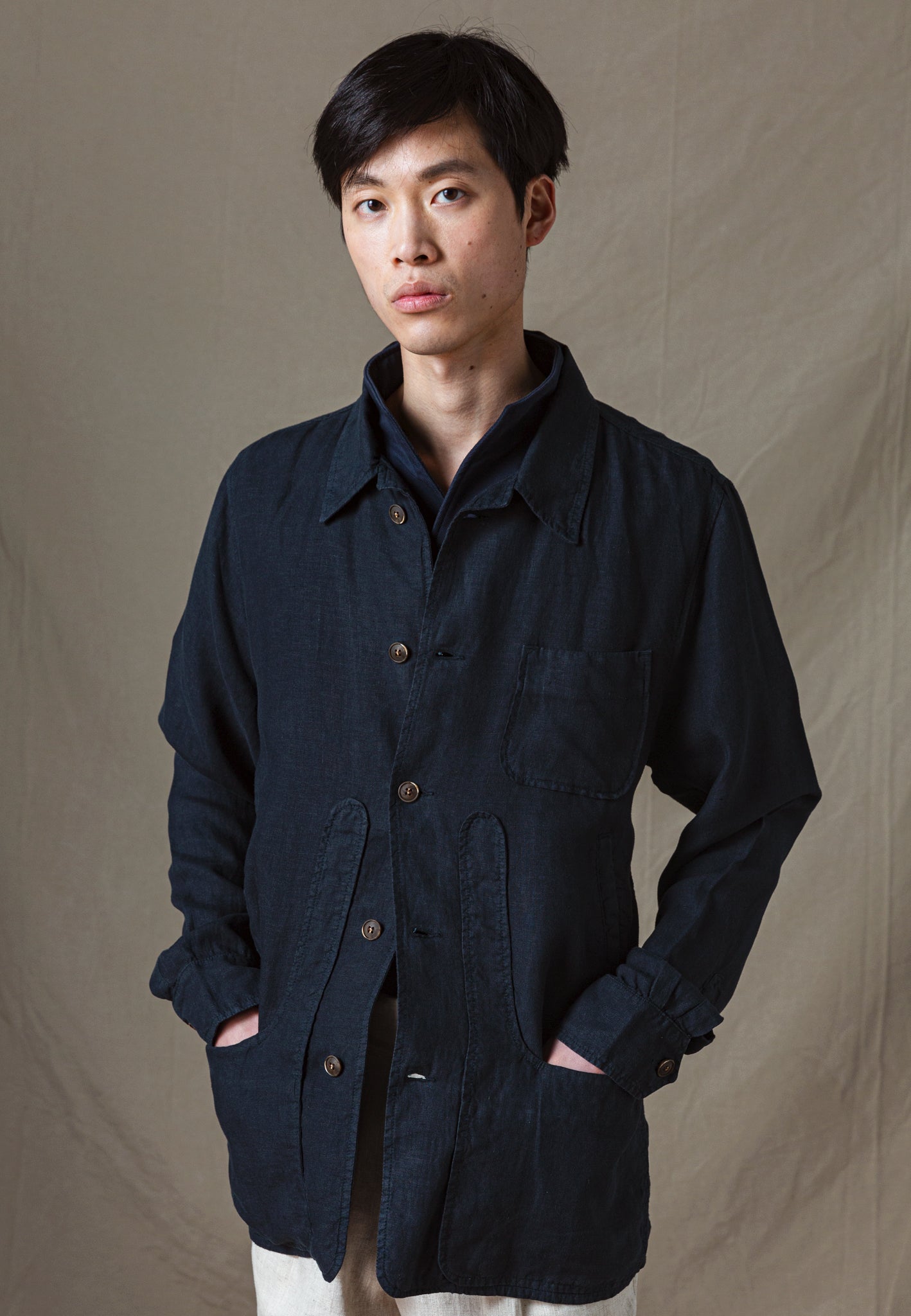 NAVY BOHO JACKET