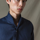 CAMISA LINO CUELLO MAO MARINO
