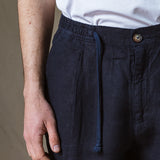 PANTALÓN CHINO LINO MARINO