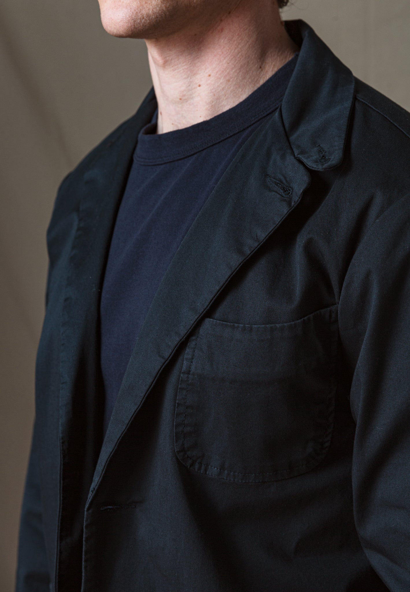 NAVY PIMA COTTON T-SHIRT