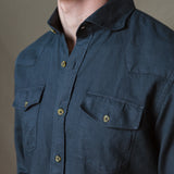 CAMISA FAR WEST MARINO