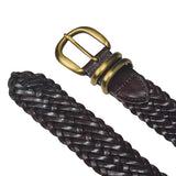 CINTURÓN PIEL TRENZADO MARRÓN