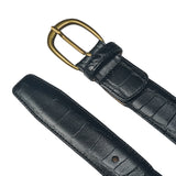 CINTURÓN PIEL COCO NEGRO