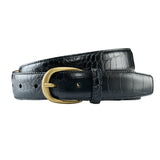 CINTURÓN PIEL COCO NEGRO