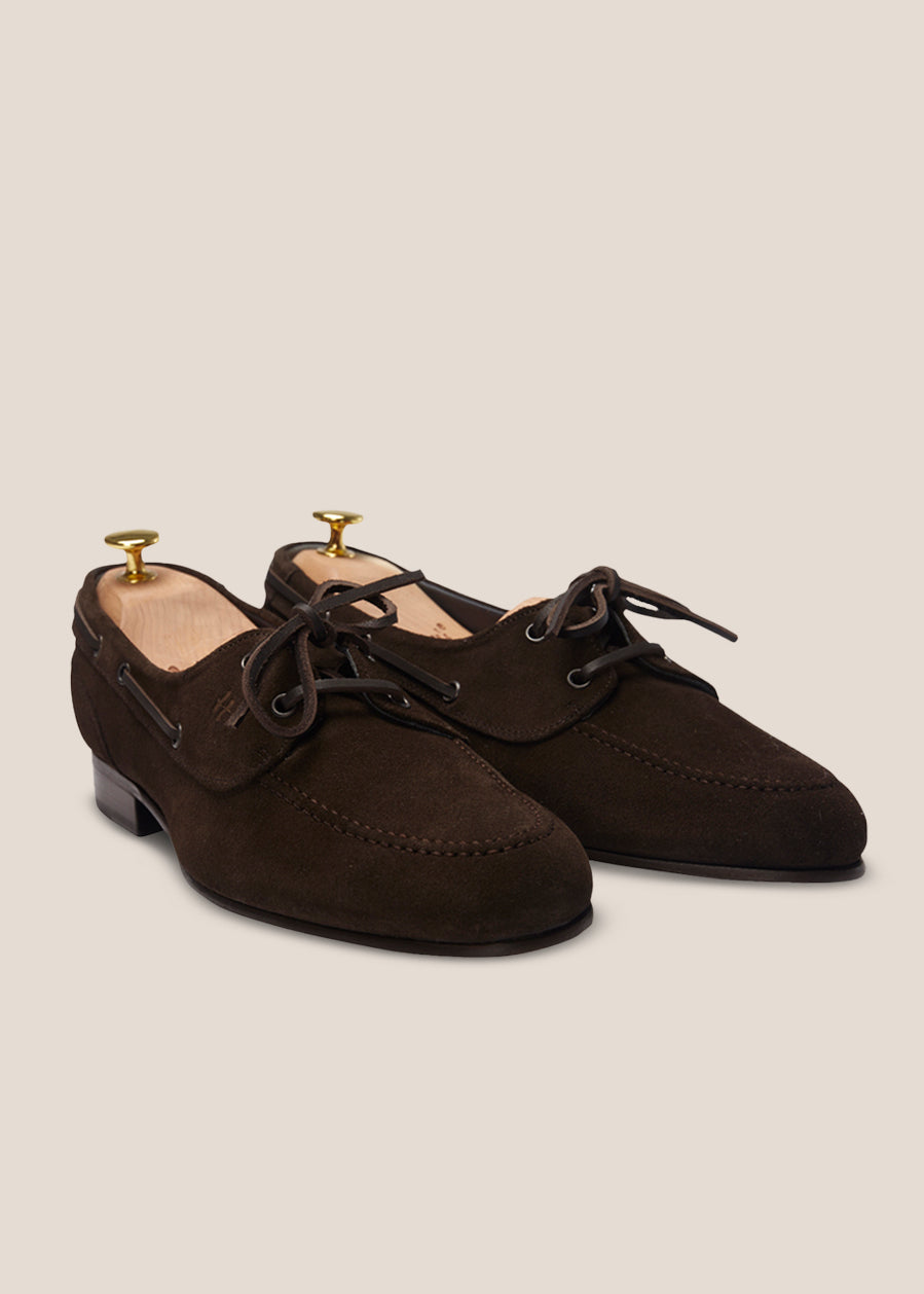 NIZA BROWN SUEDE BOAT SHOE