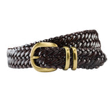 CINTURÓN PIEL TRENZADO MARRÓN