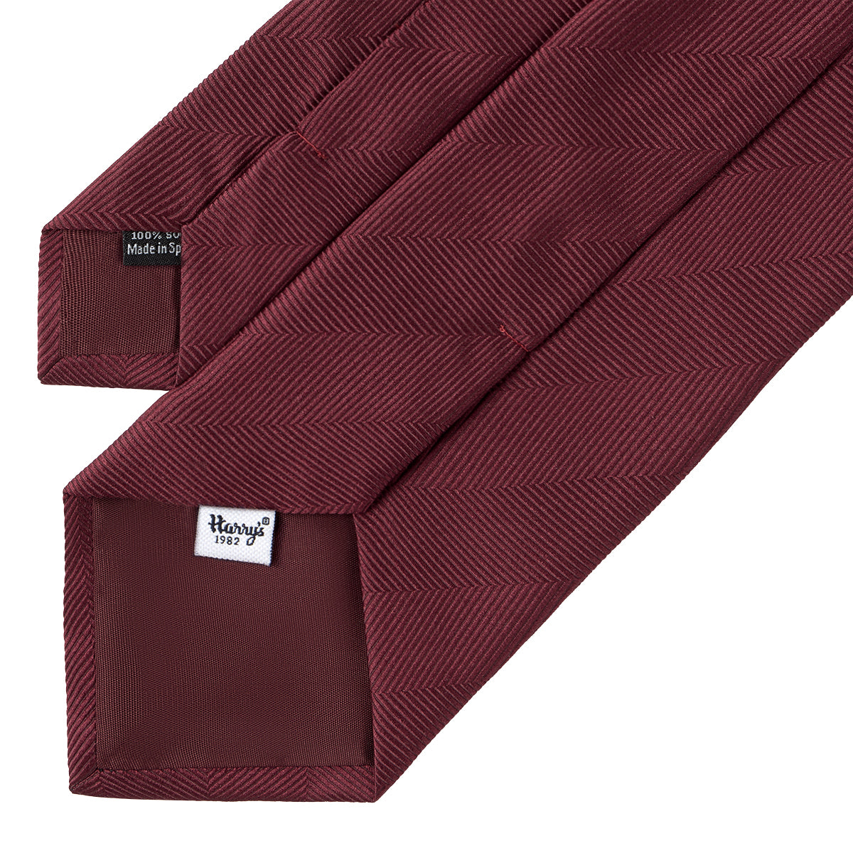 BURGUNDY HERRINGBONE TIE