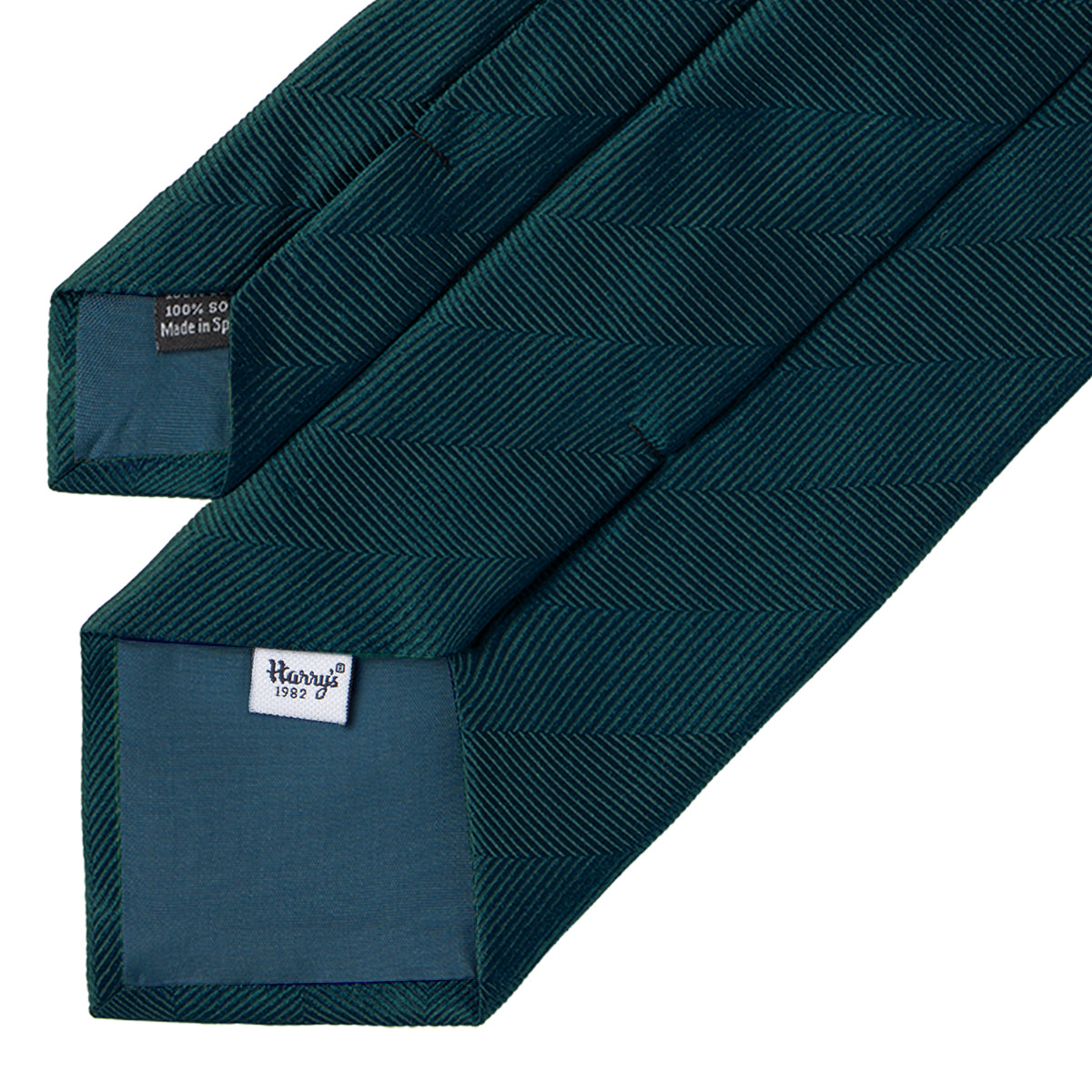 GREEN HERRINGBONE TIE