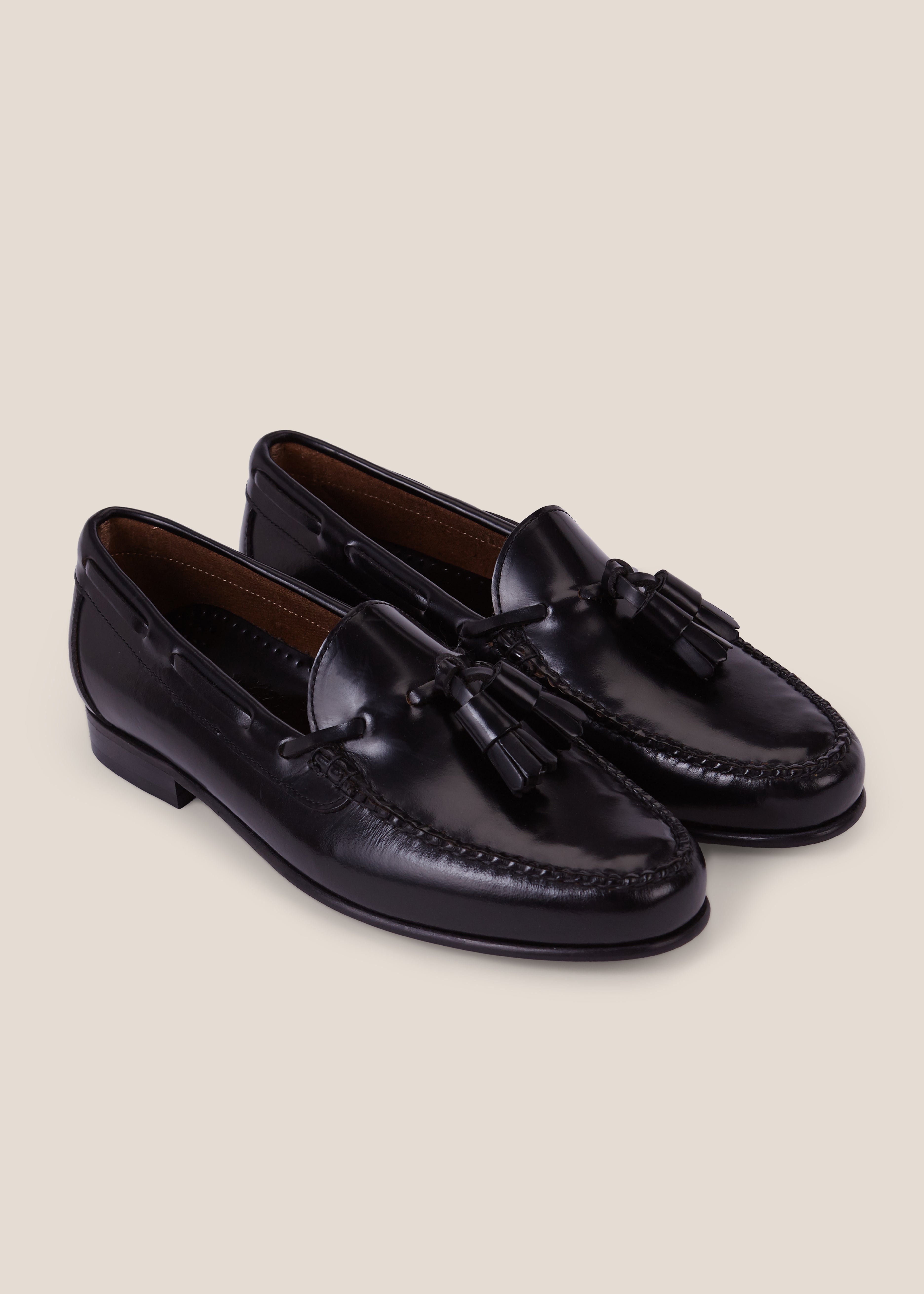 NEW HAMLET BLACK LEATHER LOAFER