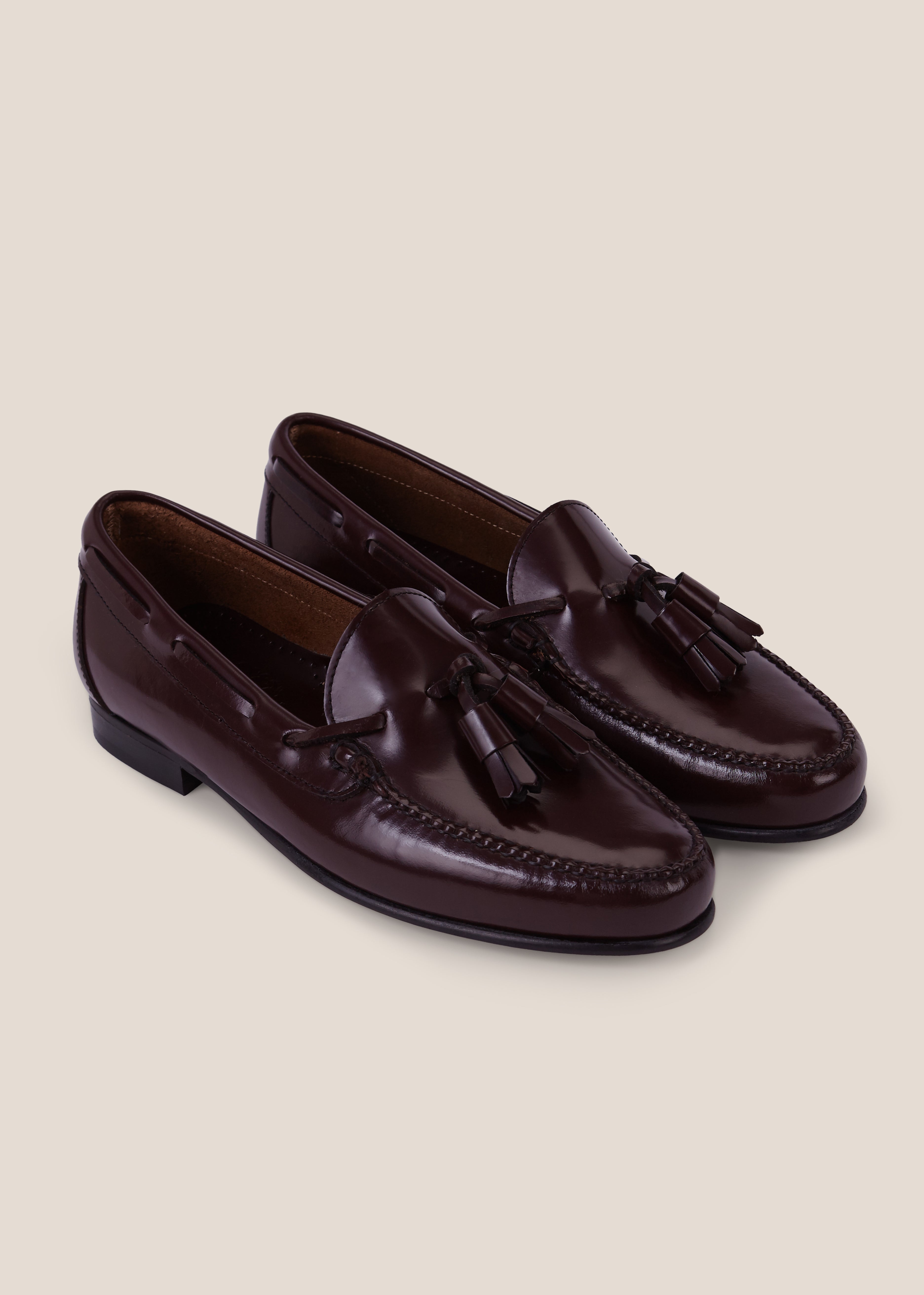 NEW HAMLET BURGUNDY LEATHER LOAFER