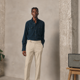 BEIGE NYLON TROUSERS WITH SIDE ADJUSTERS