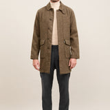 TRENCH COAT PATA DE GALLO CAMEL