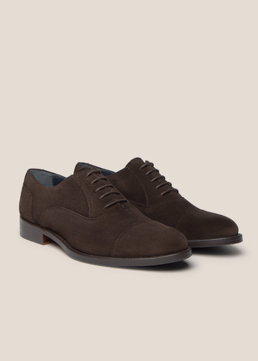 LUXURY BROWN SUEDE OXFORD SHOE