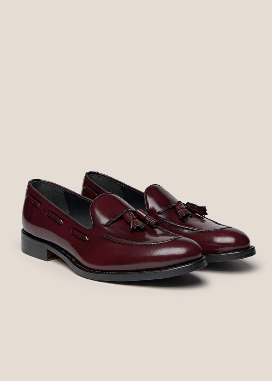 STOCKHOLM BURGUNDY LEATHER LOAFER