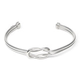 PULSERA PLATA NUDO DOBLE