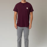 CAMISETA BASICA H BURGUNDY