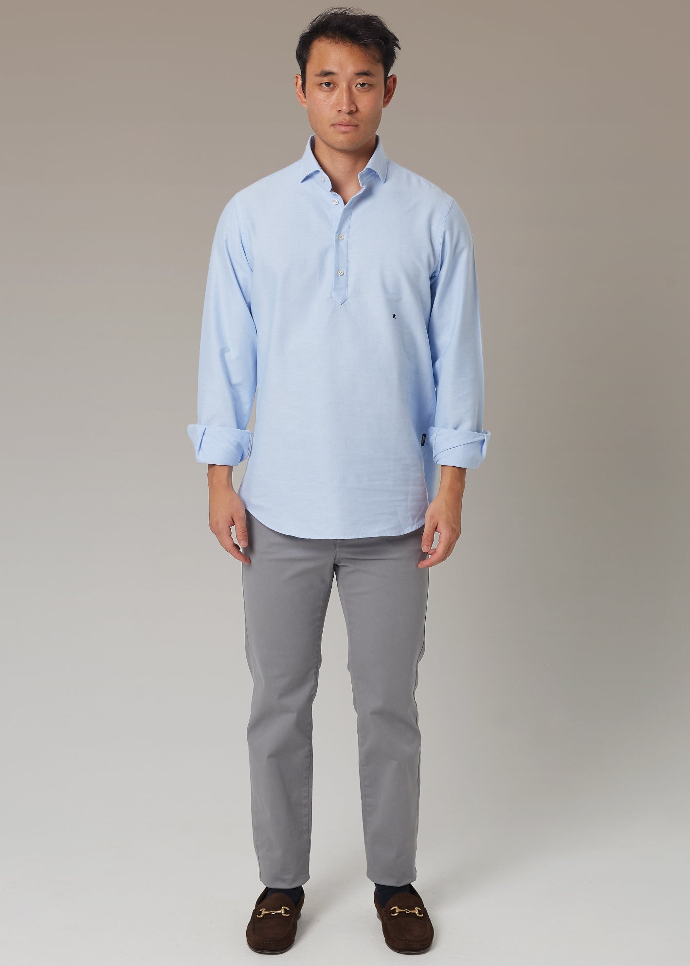 LIGHT BLUE OXFORD POLO SHIRT