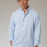 CAMISA REGATA OCU CELESTE