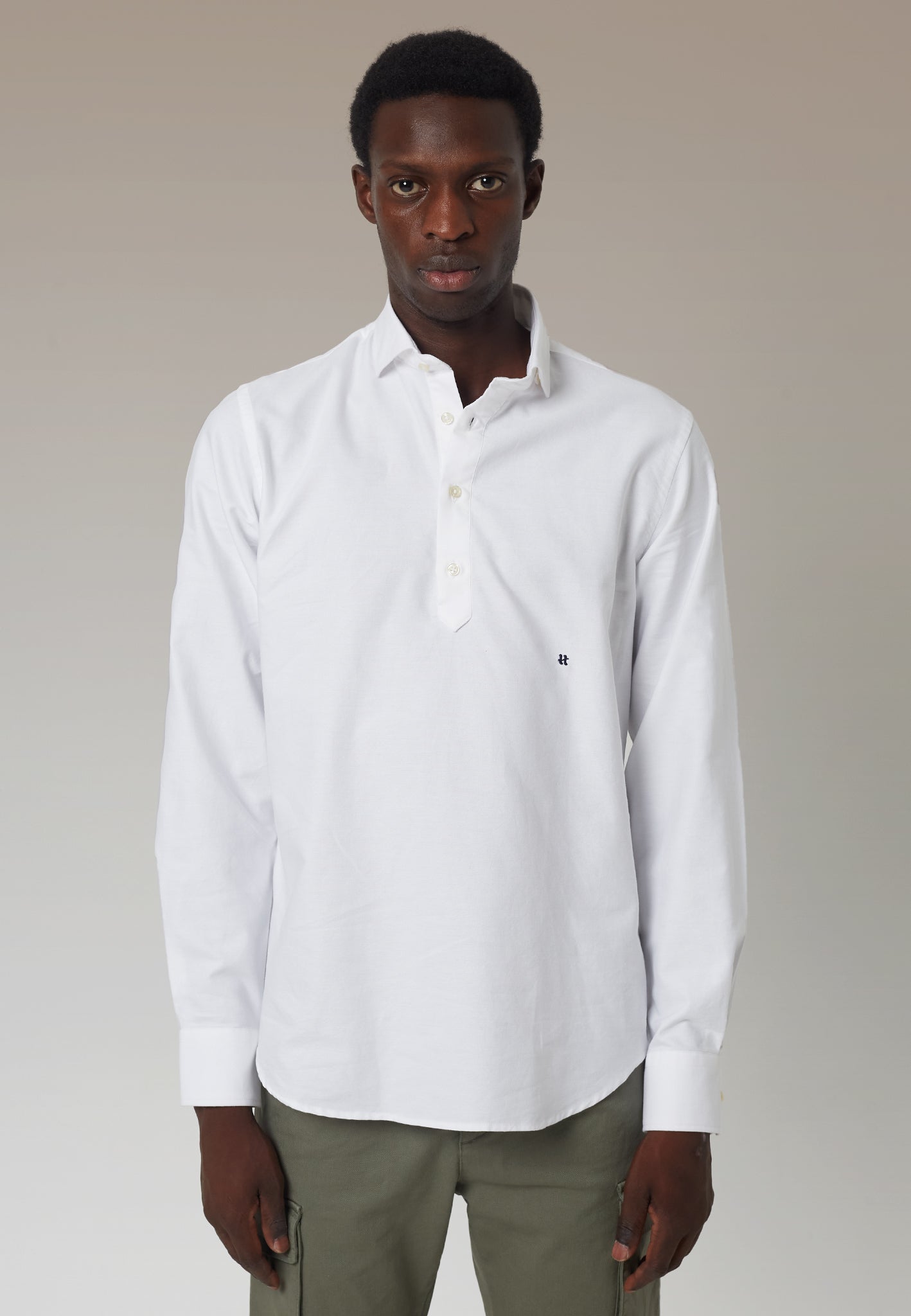WHITE OXFORD POLO SHIRT