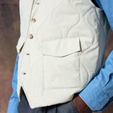 CHALECO ACOLCHADO VESTIR BEIGE