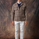 GUAYABERA LANA ESPIGA CAMEL