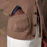 CÁRDIGAN CUELLO SMOKING TAUPE