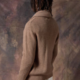 CÁRDIGAN CUELLO SMOKING TAUPE