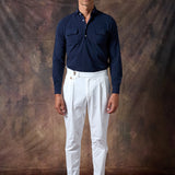 POLERA PIQUÉ BOLSILLOS MARINO