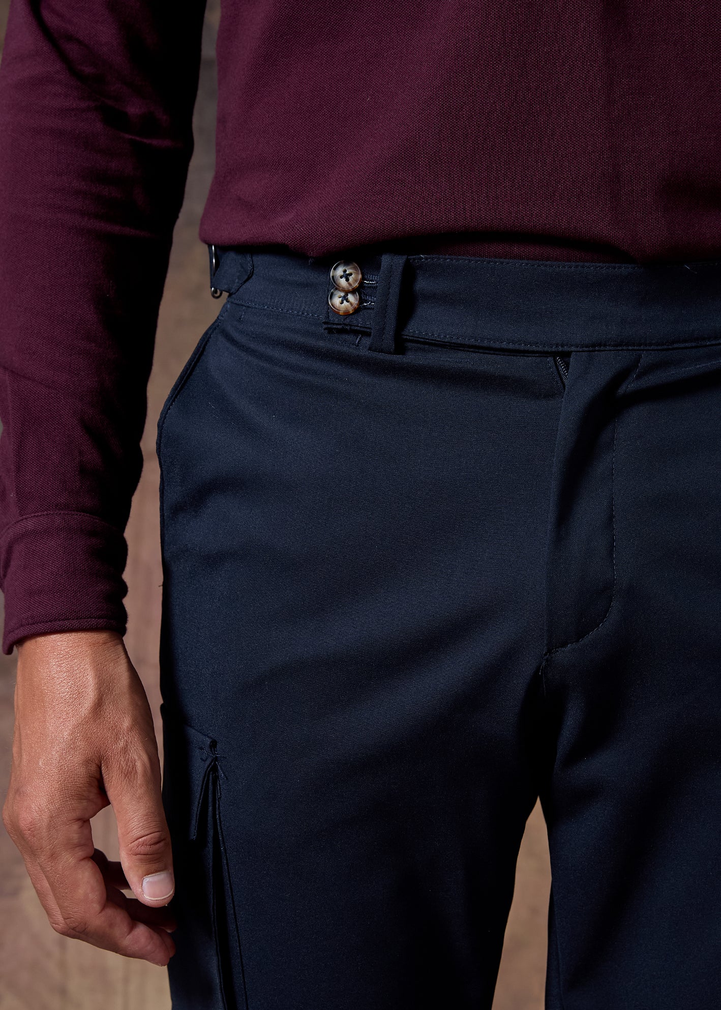 PANTALÓN CARGO NYLON MARINO