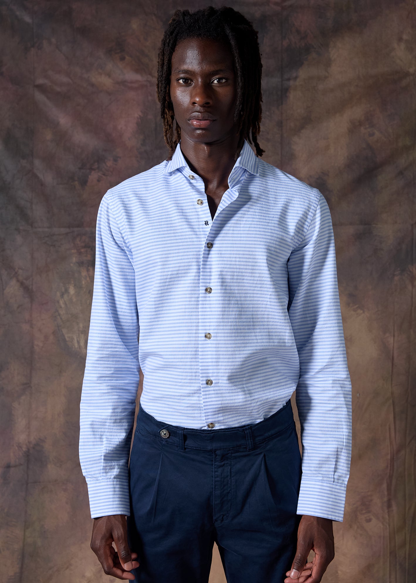 CAMISA REGATA CELESTE