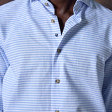 CAMISA REGATA CELESTE